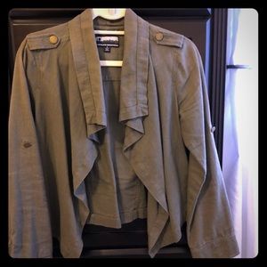 Brooklyn Industries olive linen blend jacket